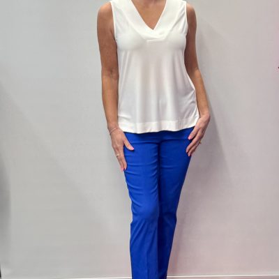 French Collection - Royal Blue Ficelle Long Trouser