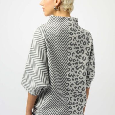 Joseph Ribkoff - 253981 - Sweater - Vanilla/Grey - New